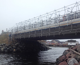 Ringlock scaffolding for Bridge In Canada